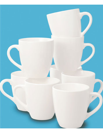 thomson pottery solid color basic white mug picture